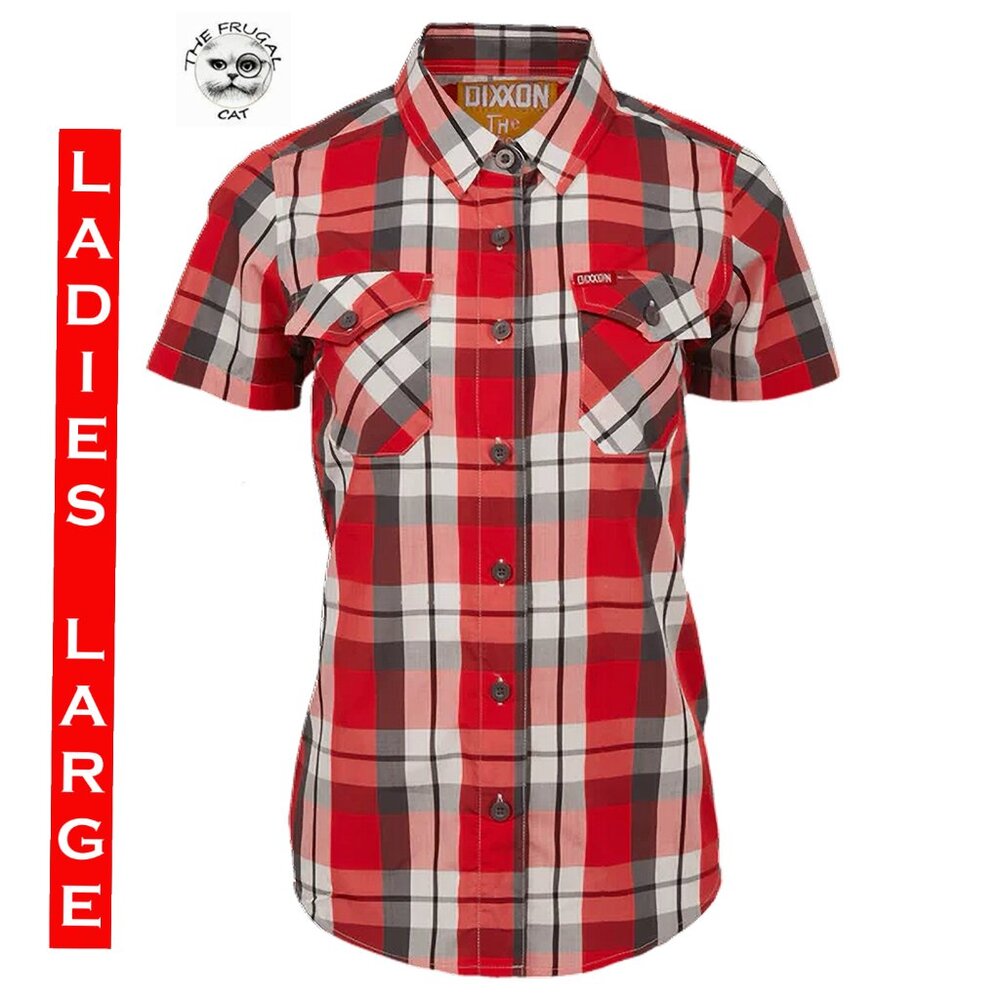 DIXXON FLANNEL - SKIPPER Bamboo Shirt - S/S Button Down - Women's Large